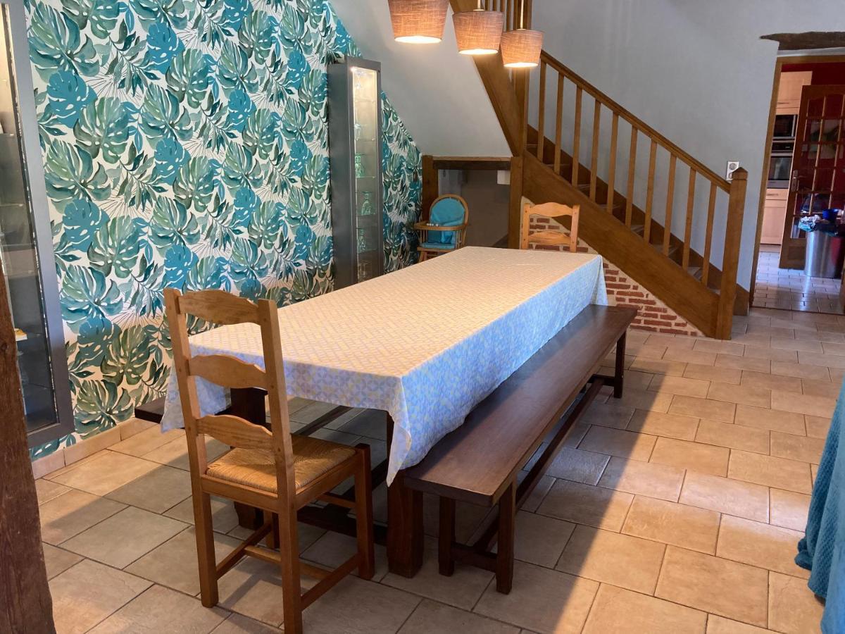 Disponible Pour Le Grand Week-End Du 8 Mai, Grande Maison Pour 12-15 Personnes Avec Jardin, Petanque, Baby Foot, Cheminee Et Barbecue Ganzeville Exterior foto